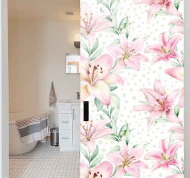 Aquarella botanical wilflowers door decal - TenStickers