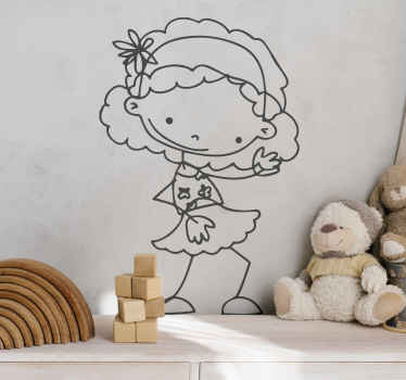 Sticker Babykamer Meisje Dansen - TenStickers