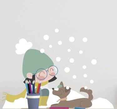 Wintermädchen Aufkleber - TenStickers