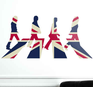Sticker Union Jack Beatles - TenStickers