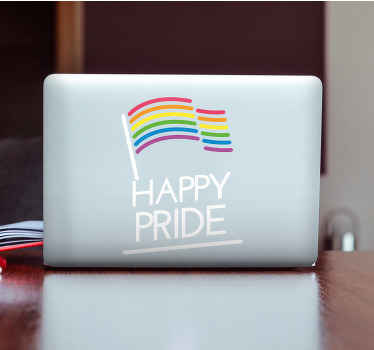 Fargerike pride day -etiketter laptop sticker - Tenstickers