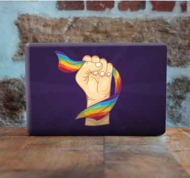 Güçlü yumruk ve lgbt bayrağı dizüstü bilgisayar derileri - TenStickers