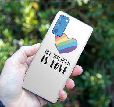 Autocolante samsung com símbolo de amor social lgbt - TenStickers