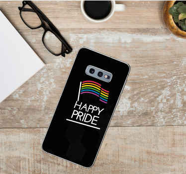 Pride rainbow flag Samsung stickers - TenStickers