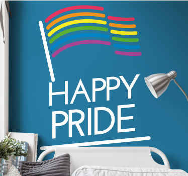 O dia do orgulho colorido rotula o vinil autocolante decorativo do provérbio popular para personalizar seu espaço para expressar e mostrar seu apoio para lgbt. é autoadesivo e duradouro.