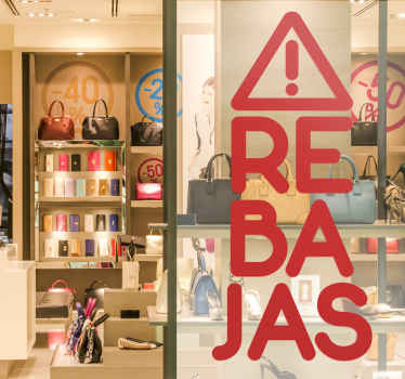 Vinilo escaparate para tiendas de rebajas - TenVinilo