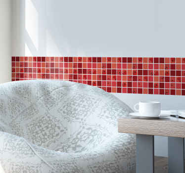 Autocolante azulejo Mosaico de papoula - TenStickers