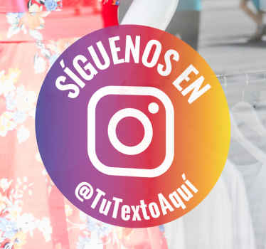 Vinilo escaparate Síguenos círculo de instagram - TenVinilo