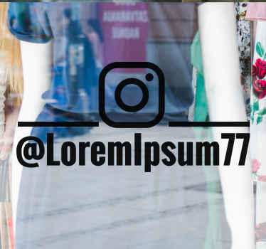 Autocollant vitrine simple instragram personnalisé - TenStickers