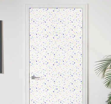 živahna teksturirana površina nalepka za vrata - TenStickers