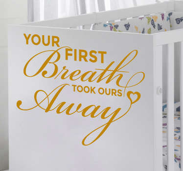 Vinil decorativo infantil first breath - TenStickers