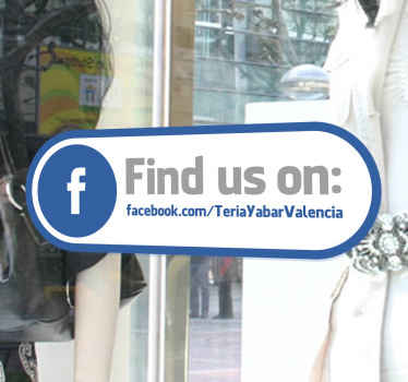 Find Us On Facebook Business Sticker - TenStickers