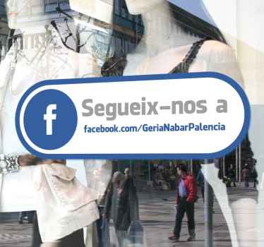Adhesivo tienda facebook català - TenVinilo