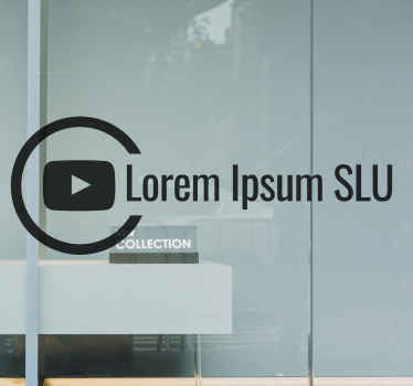 Schaufensteraufkleber Youtube-label anpassbar - TenStickers