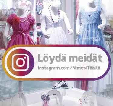 Seuraa meitä instagram-merkkiikkunan tarrassa - Tenstickers