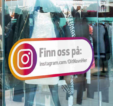 Find os instagram vindue klistermærke - TenStickers