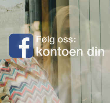 Følg med på facebook med navn business klistremerke - Tenstickers