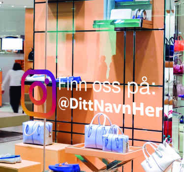 Finn vår instagram-vinduet klistremerke - Tenstickers