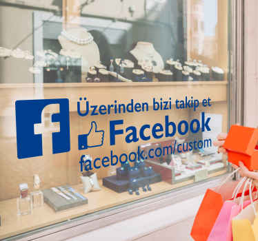 Facebook pencere etiketinde beni takip et - TenStickers