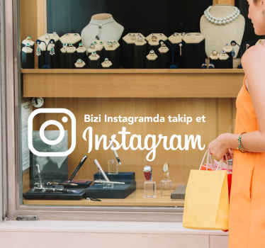 Instagram pencere etiketinde beni takip et - TenStickers