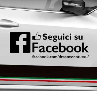 Adesivo vetrina Facebook personalizzabile - TenStickers