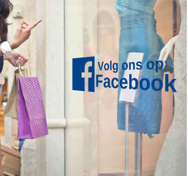 Sticker volg ons op Facebook - TenStickers