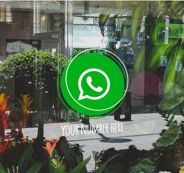 个性化的whatsapp徽标窗口贴纸 - TenStickers