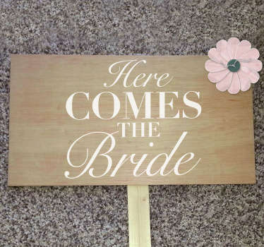 Here comes the bride Aufkleber - TenStickers