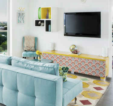 αυτοκόλλητο έπιπλα καμπυλωτά κύματα μοτίβου - TenStickers