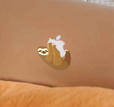 Sticker dessin ours paresseux Macbook - TenStickers