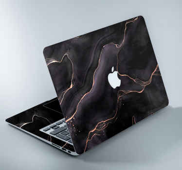 Pegatina para notebook mármol negro - TenVinilo