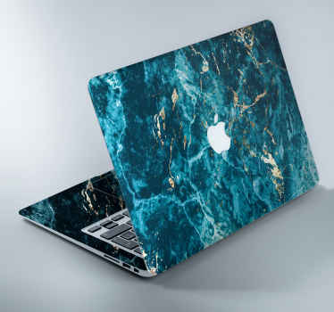 Vinilo para notebook marmol azul - TenVinilo
