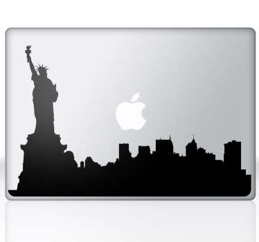 Adesivo per mac silhouette New York - TenStickers