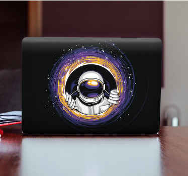 Astronauts and black holes laptop skin - TenStickers