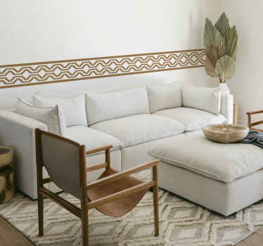 Nálepka na stenu obývačky zelená geometrická forma - Tenstickers