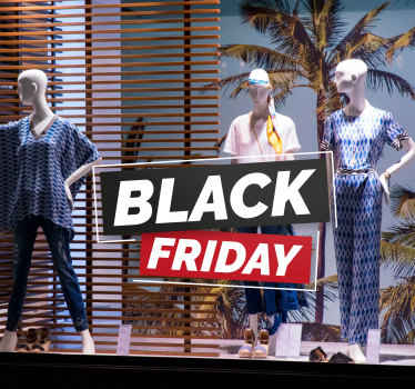 Etalage blokken sticker black friday - TenStickers