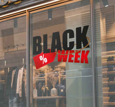 Prijskaartje sticker black week - TenStickers