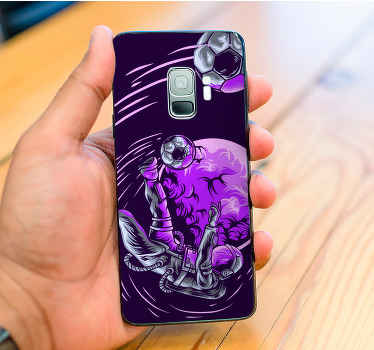 Sticker para Samsung Astronauta jugando futbol - TenVinilo