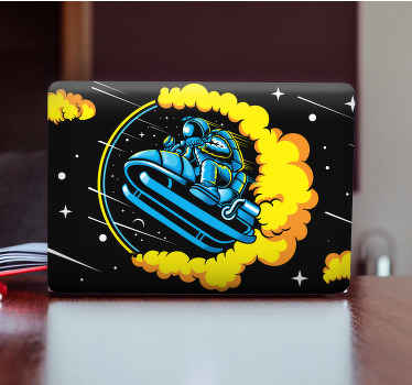 Astronaut som hoppar med skoter för bärbara datorer - Tenstickers