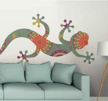 Colorful Lizard Pattern wall decal for living room - TenStickers