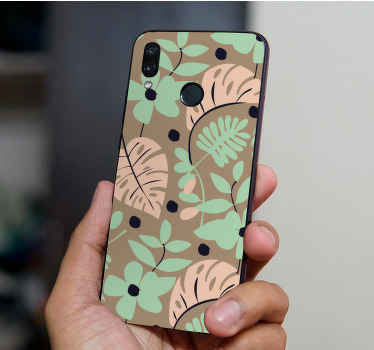 Pastelliväri monstera kukat ja lehdet Huawei tarrat - Tenstickers