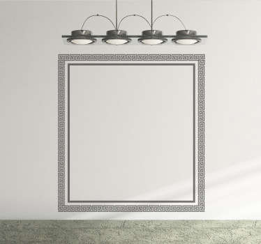 Vinilo decorativo marco cuadrado griego - TenVinilo