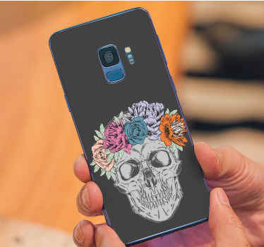 Kallo värikkäillä kukilla Tarra samsungille - Tenstickers