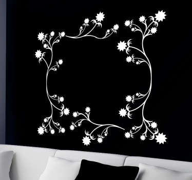 Adesivos de parede- quadro decorativo abstrato de flores. Decore sua casa com um toque de cor. Disponível em vários tamanhos e em 50 cores. Decalques.