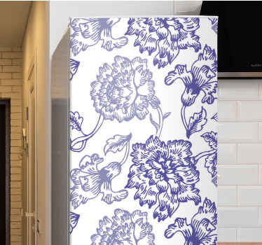 Vinilo efecto textura patrones florales elegantes - TenVinilo