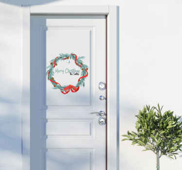 Božični venec božična nalepka - TenStickers