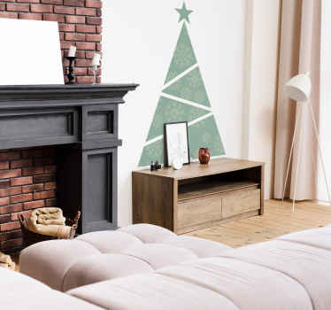 Muursticker kerst boom geometrische - TenStickers
