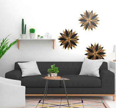 Ozdoby ścienne kwiaty glamour - TenStickers