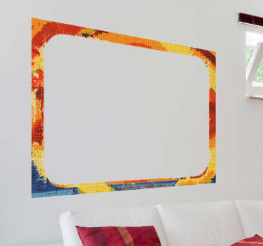 Sticker style cadre texture couleurs - TenStickers
