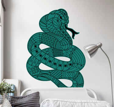 Intricate Snake Design wall sticker - TenStickers